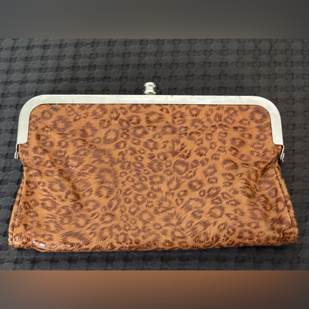 Vintage Leopard Print Clutch Purse 8”